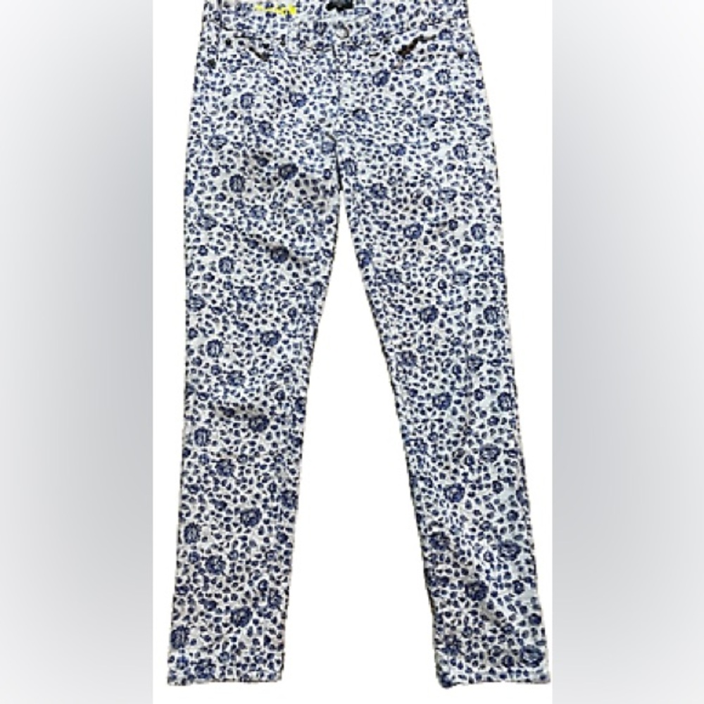 Floral j crew jeans skinny jeans